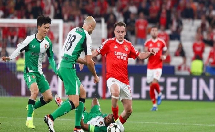 Benfica lose to Feyenoord in the 3rd round of the Champions League